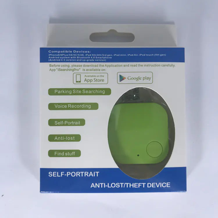 Water Drop Square Bluetooth Tracker Keychain Alarm