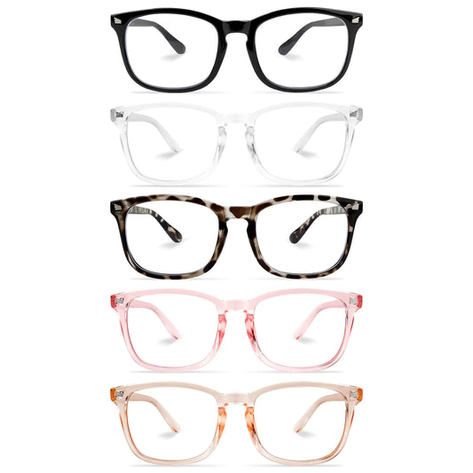 Blue Light Glasses Blue Blockers Glasses for Men 5 Round Glasses Eye Glasses Frames for Women Square Glasses Blue Light Glasses Eye Protection Glasses frames Non Prescription Glasses for Men Fashion