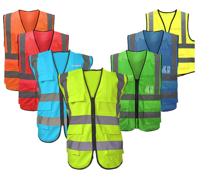 Reflective Vest with Pockets for Cycling Safety Wear