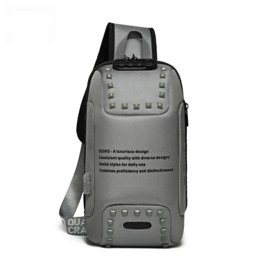Ozuko USB Anti-Theft Waterproof Oxford Crossbody Bag