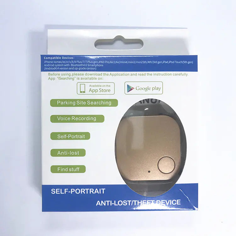 Water Drop Square Bluetooth Tracker Keychain Alarm