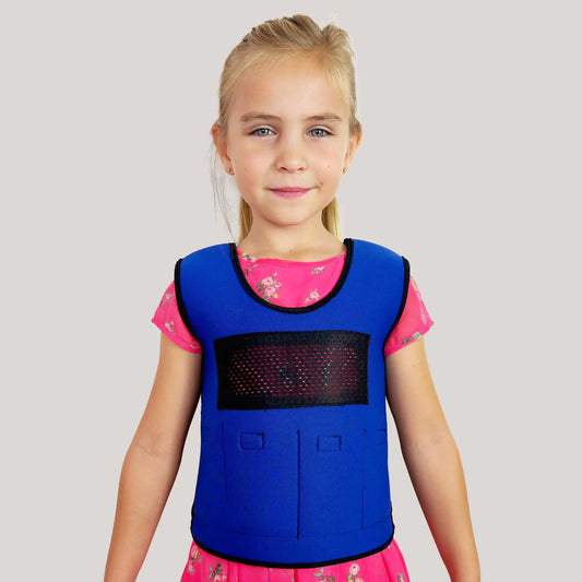 Weighted Vest for Kids with Sensory Needs(Large Ages 10+) - Compression Vest for Children with SDP ADHD ADD Sensory Overload - Kids Weighted Vest Includes 3lbs Adjustable Weights