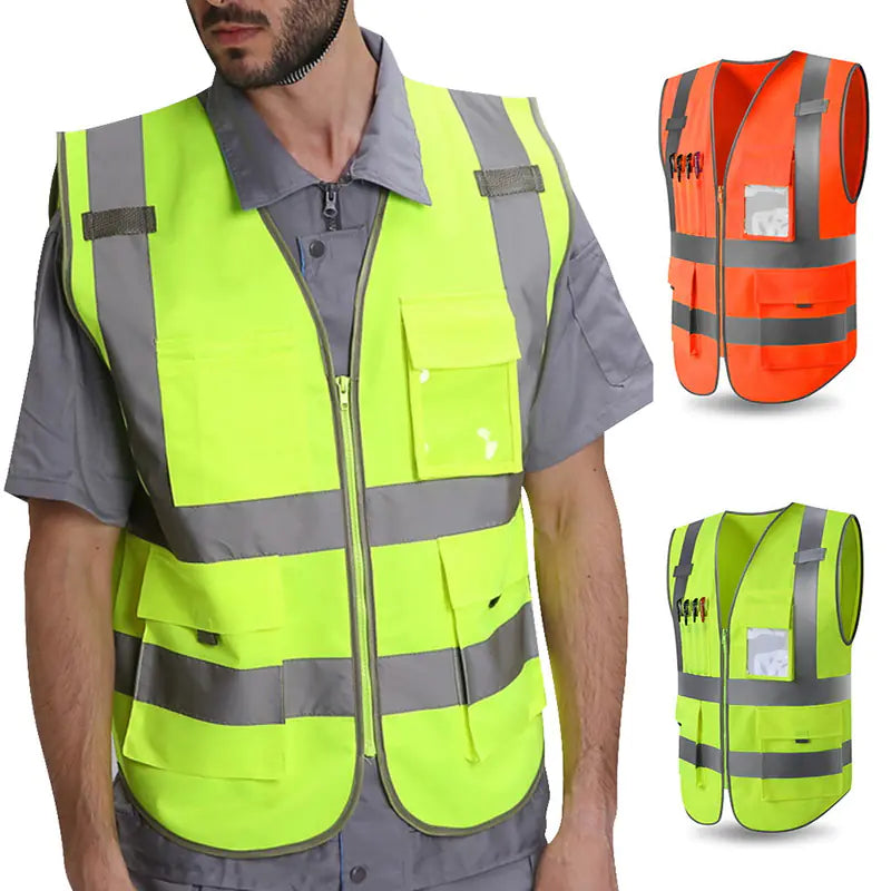 Reflective Safety Vest for Construction and Cycling