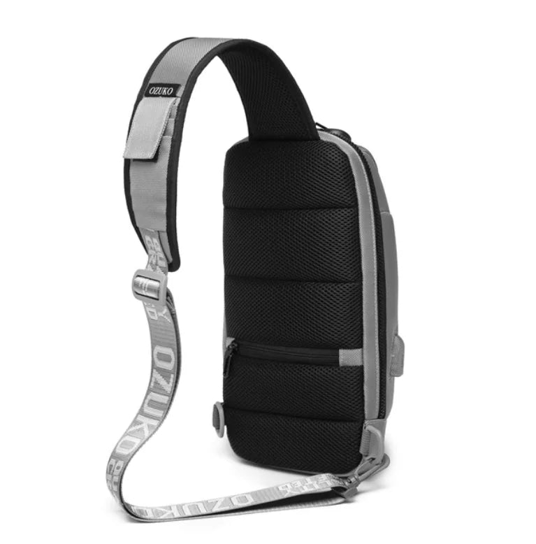 Ozuko USB Anti-Theft Waterproof Oxford Crossbody Bag
