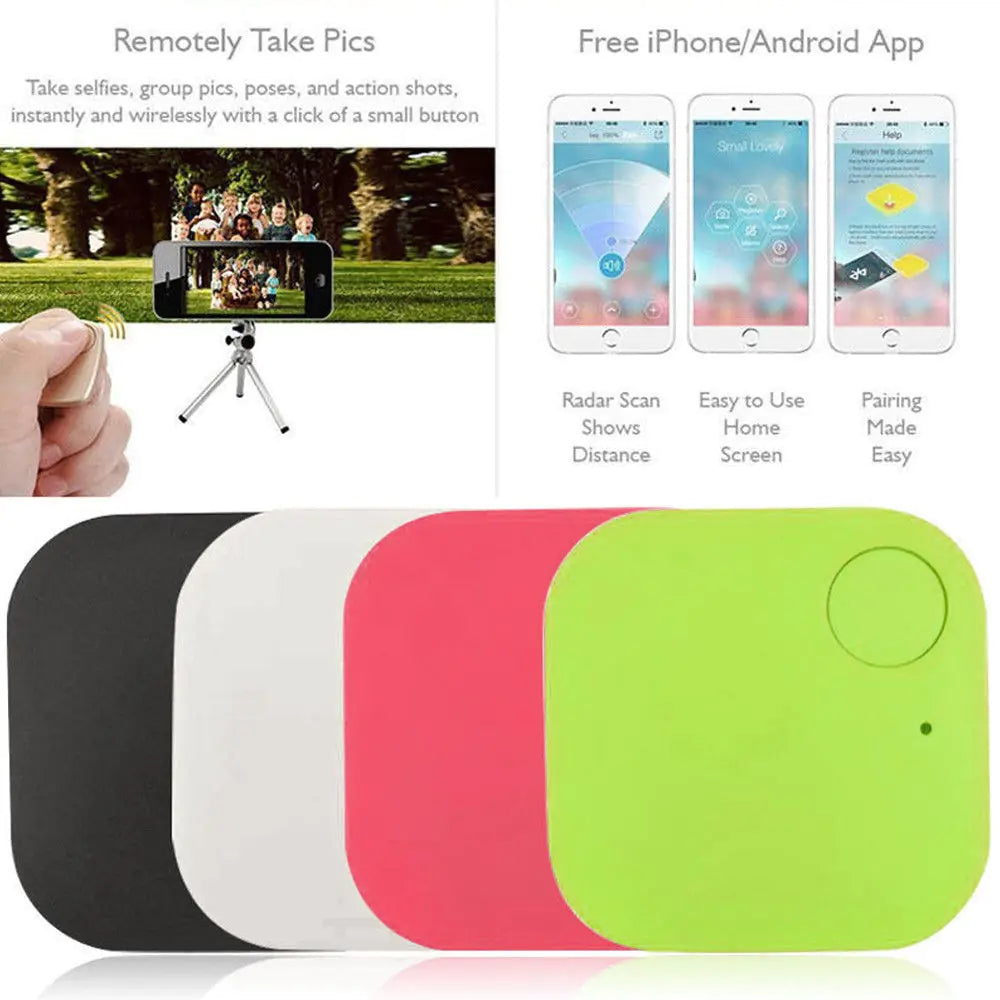Water Drop Square Bluetooth Tracker Keychain Alarm