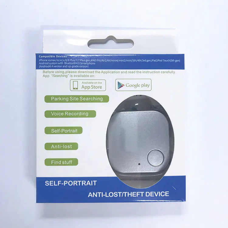 Water Drop Square Bluetooth Tracker Keychain Alarm