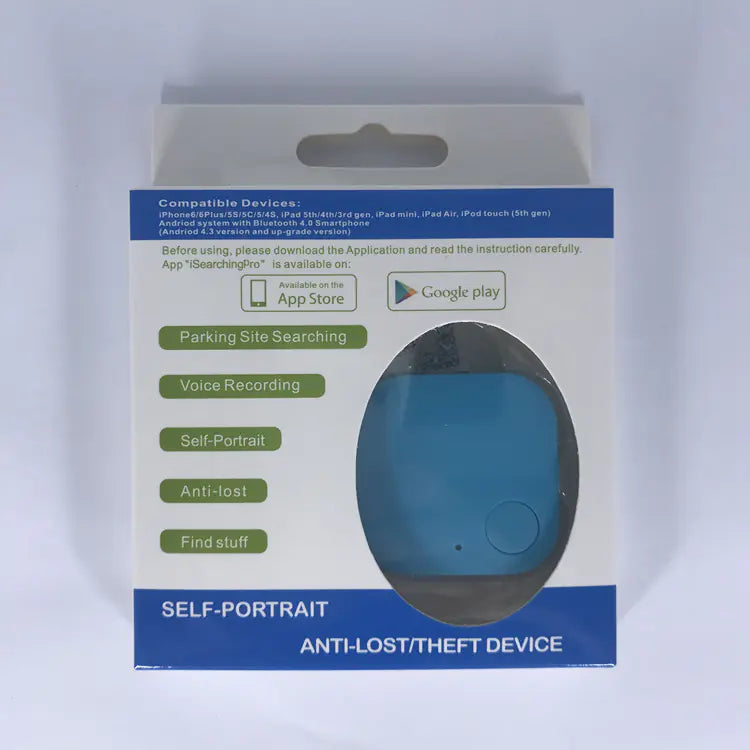 Water Drop Square Bluetooth Tracker Keychain Alarm