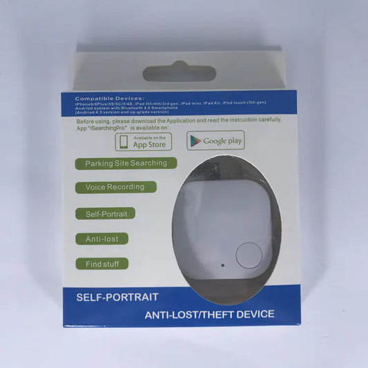Water Drop Square Bluetooth Tracker Keychain Alarm