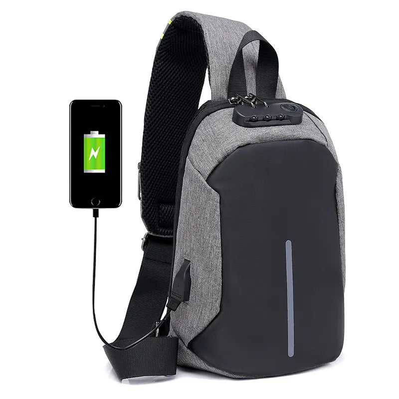 Men's Anti-Theft Oxford Fabric Crossbody Backpack