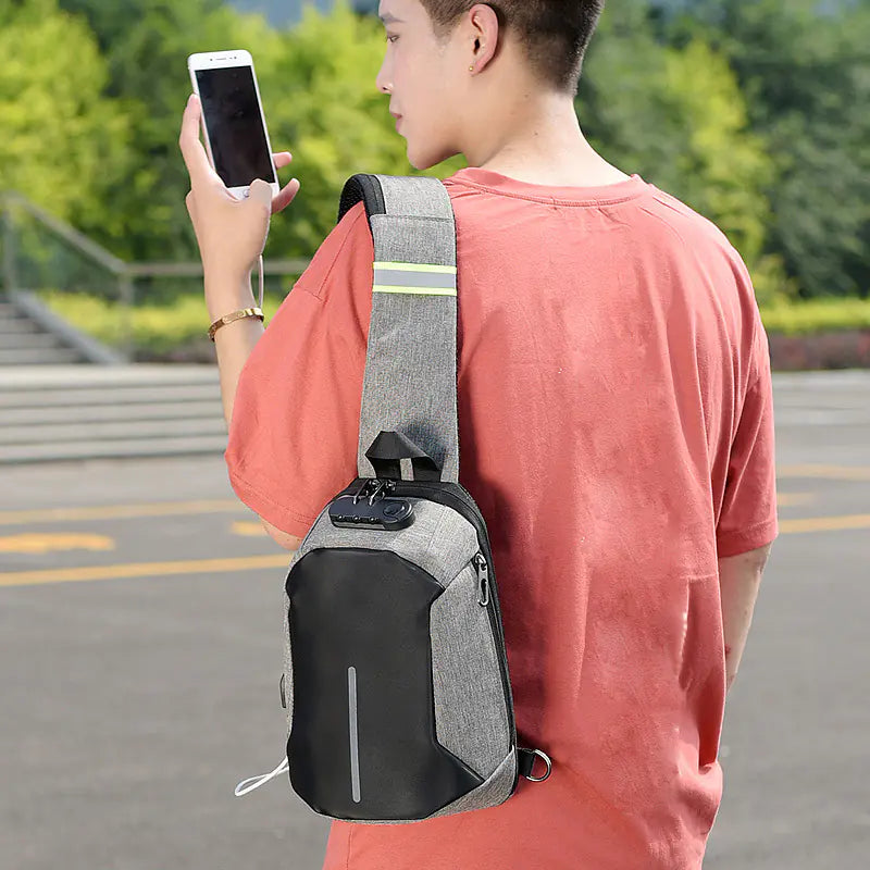 Men's Anti-Theft Oxford Fabric Crossbody Backpack