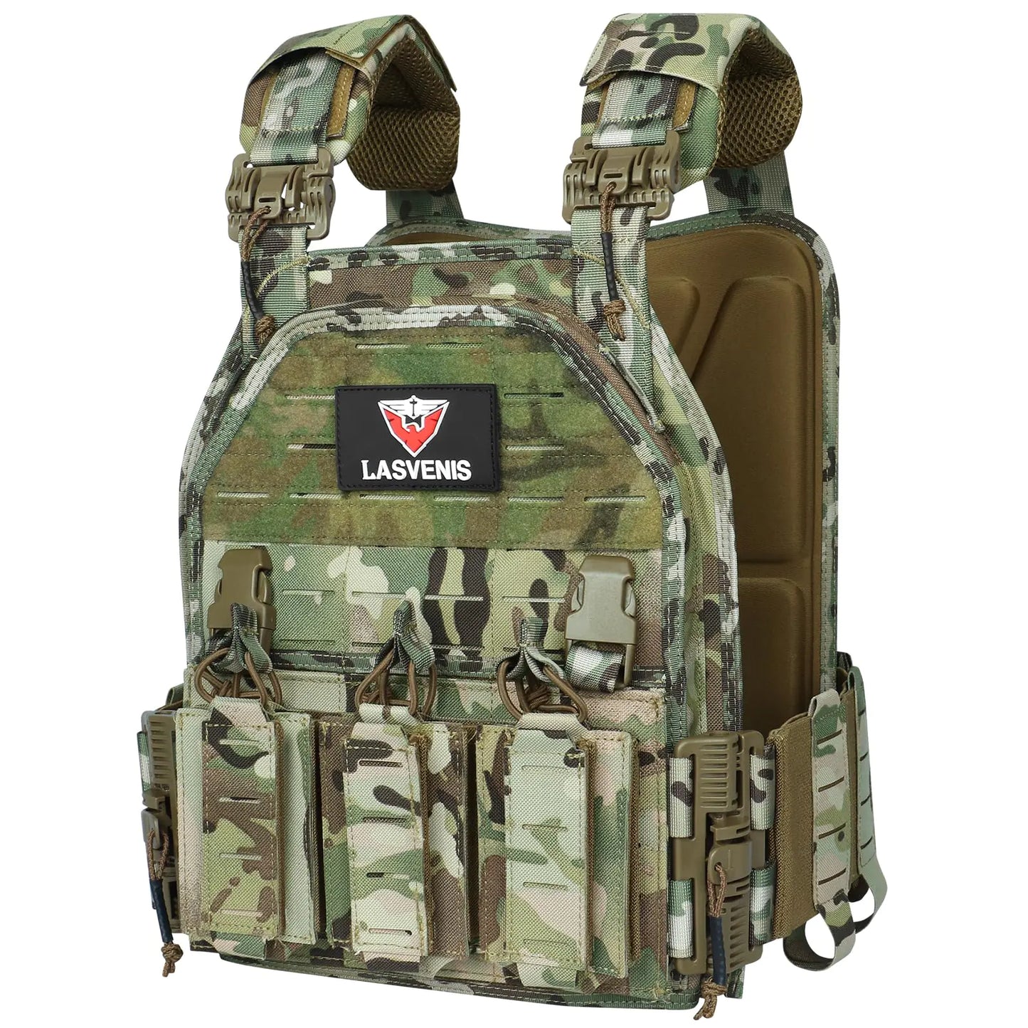 LASVENIS Quick Release Tactical Vest Adjustable Breathable Weighted Outdoor Vest for Training