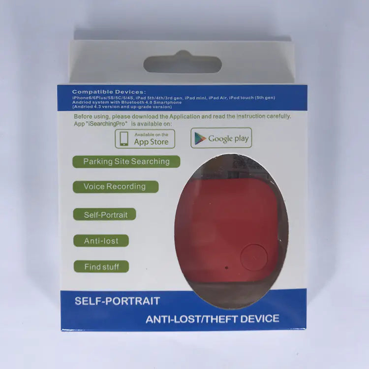 Water Drop Square Bluetooth Tracker Keychain Alarm