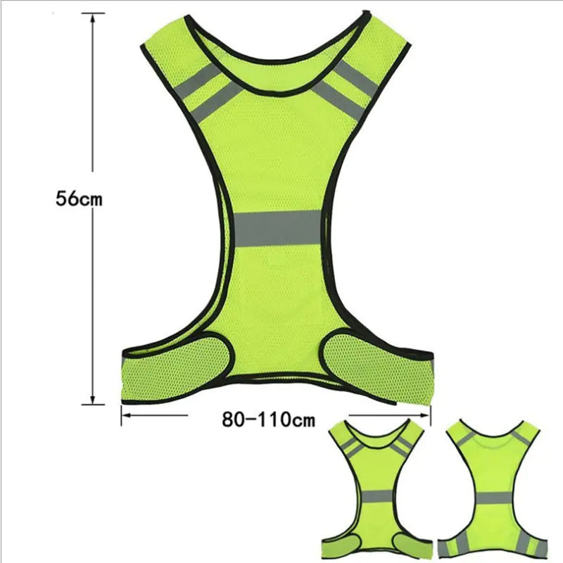 Adjustable Reflective Safety Vest for Night Running/Cycling
