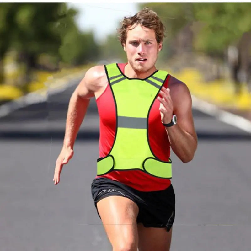 Adjustable Reflective Safety Vest for Night Running/Cycling