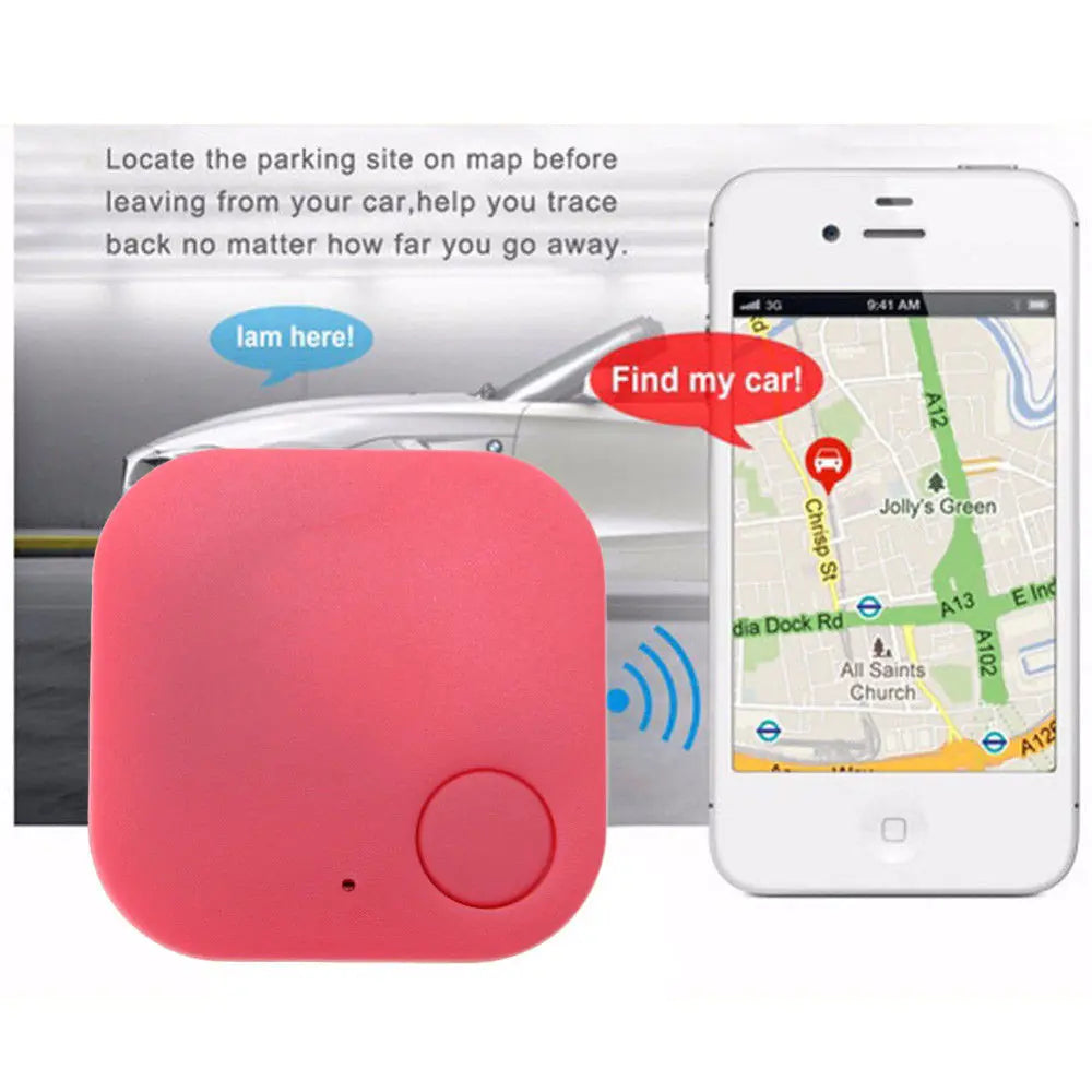 Water Drop Square Bluetooth Tracker Keychain Alarm